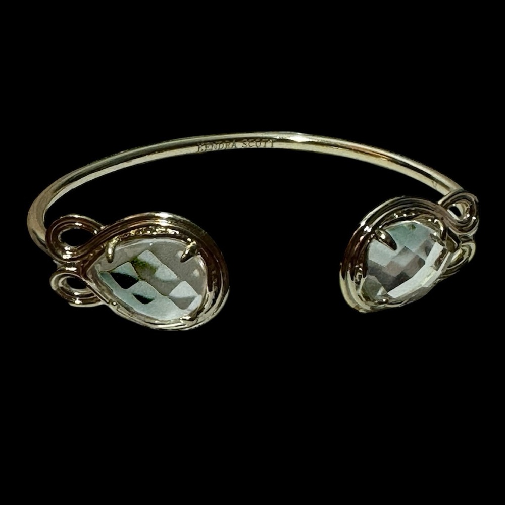 Kendra Scott Gold Andy Bracelet in Clear Quartz